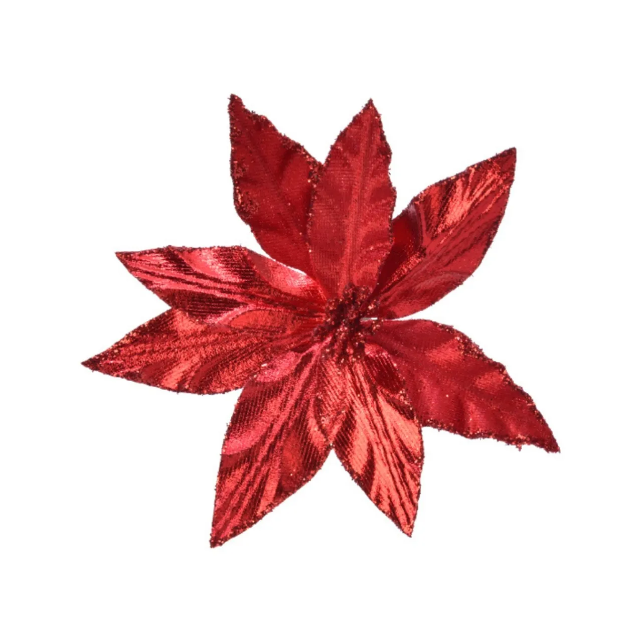 8 Leaf Red Poinsettia Pick< Outlet
