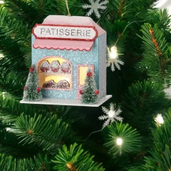 LED Cardboard Blue Bakery Ornament< Clearance