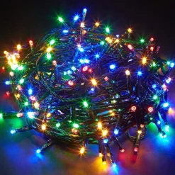 LED Color Changing Light Set - Turns from Warm White to Multi, on a Green Wire<Lumineo Fashion