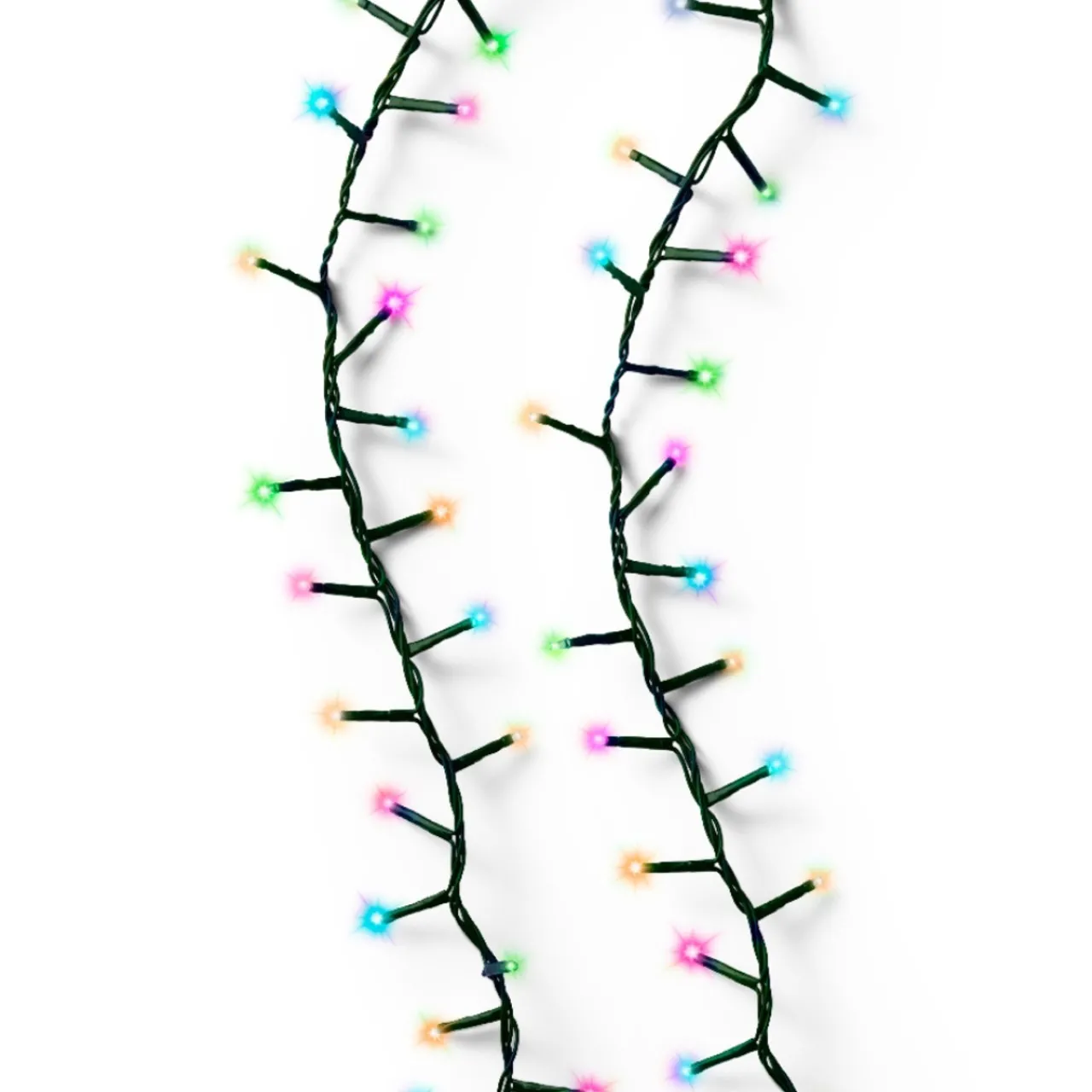 1000 LED Compact Soft Multi Color Lights Green Wire - The Christmas Loft<Lumineo Fashion