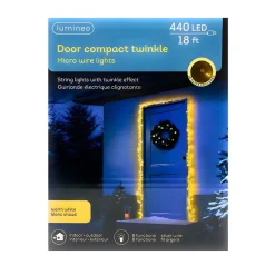 LED Door Lights, Warm White, 18ft, 8-Function Twinkle<Lumineo Hot