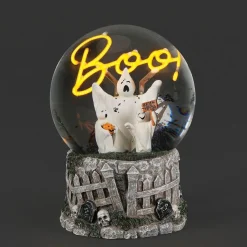 LED Ghost Glitterdome with Boo Light< Sale