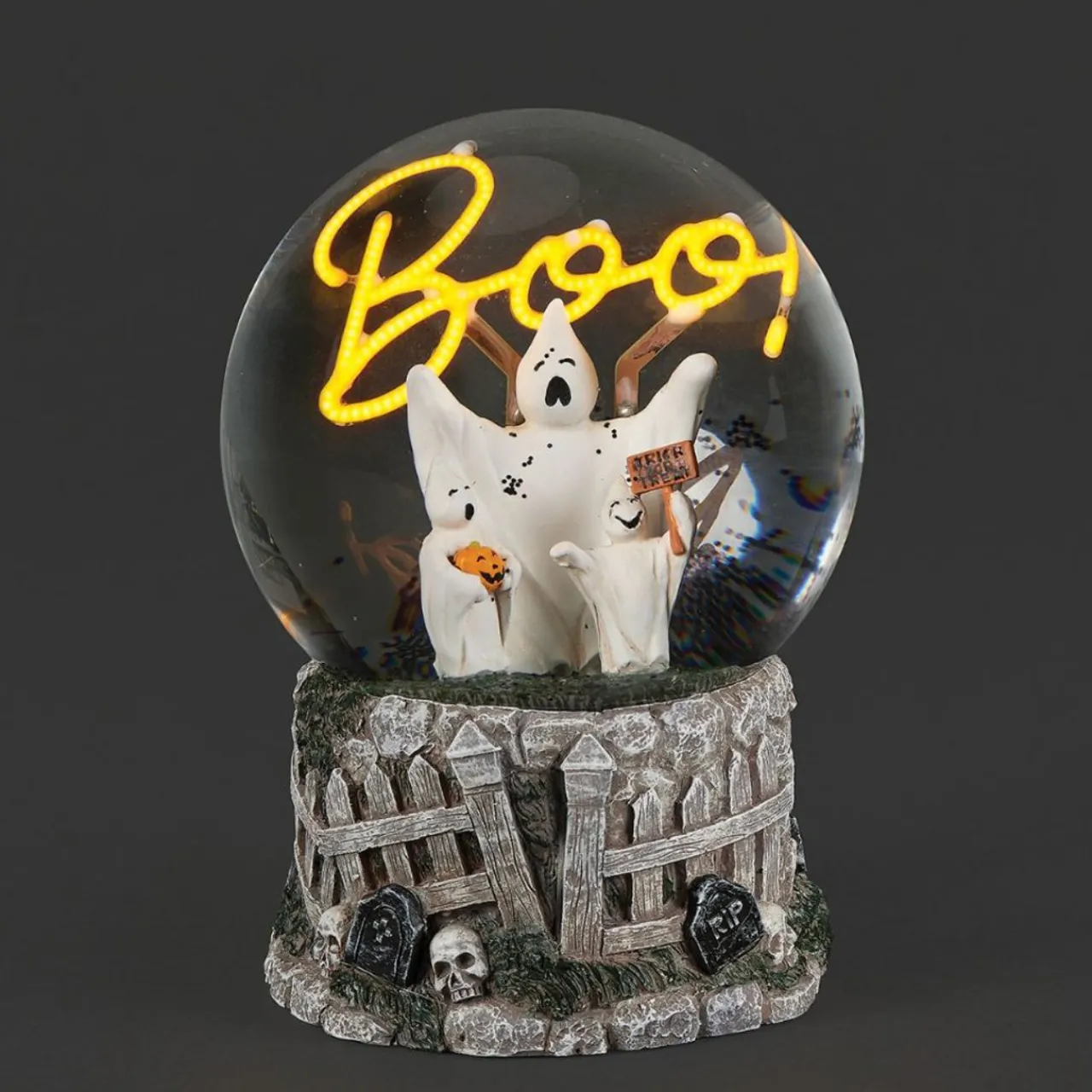 LED Ghost Glitterdome with Boo Light< Sale