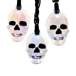 LED Glitter Skull Light Set<Kurt Adler New