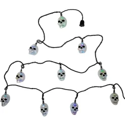 LED Glitter Skull Light Set<Kurt Adler New