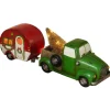 LED Green Truck With Camper Figurine - The Christmas Loft< Best