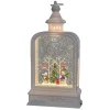 LED Light Up Shimmer Snowman Scene Lantern< Clearance