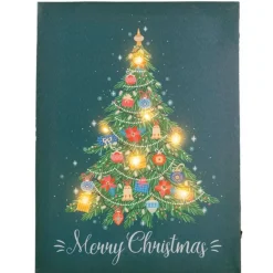 LED Merry Christmas Tree Canvas - The Christmas Loft< Best