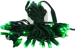 50 LED 5MM Green Lights Green Wire   | The Christmas Loft<Kurt Adler New