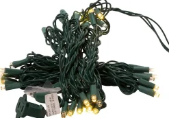 50 LED 5MM Warm White Twinkle Lights Green Wire   | The Christmas Loft<Kurt Adler Clearance