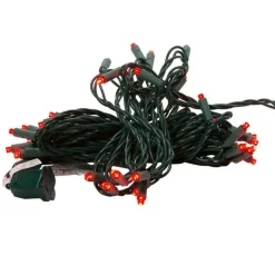 50 LED 5MM Wide Angle Red Lights Green Wire   | The Christmas Loft<Kurt Adler Fashion