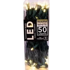 50 LED 5MM Wide Angle Warm White Lights Green Wire | The Christmas Loft<Kurt Adler Fashion