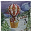 LED Santa In Hot Air Balloon Canvas - The Christmas Loft<Lumineo Clearance