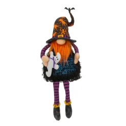 LED Sitting Gnome With Orange Beard | The Christmas Loft< Clearance