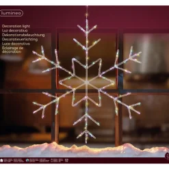 125 LED Soft Multi-Color Snowflake, 23.6in Diameter, Indoor/Outdoor, Battery Ope<Lumineo Online