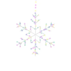 125 LED Soft Multi-Color Snowflake, 23.6in Diameter, Indoor/Outdoor, Battery Ope<Lumineo Online