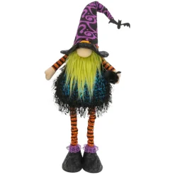 LED Standing Gnome With Green Beard and Spider | The Christmas Loft< Online