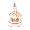 LED Wood Church With Train Scene<Lumineo Outlet