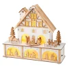 LED Wood House With Train Scene<Lumineo Outlet