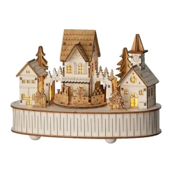 LED Wood Village Scene With Music And Motion<Lumineo Outlet