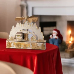 LED Wood Village Windmill Scene With Music And Motion<Lumineo Discount