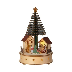 LED Wood Village With Tree Scene With Music And Motion<Lumineo Online