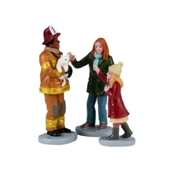 - Fireman To The Rescue Set Of 3<Lemax Discount