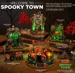 Spooky Town Garden of Eaten Nursery Exterior Lighted Building #95445<Lemax New