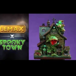 Spooky Town Garden of Eaten Nursery Exterior Lighted Building #95445<Lemax New
