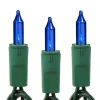 50 Light Blue Incandescent Lights Green Wire | The Christmas Loft< Online