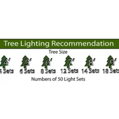 50 Light Blue Incandescent Lights Green Wire | The Christmas Loft< Online