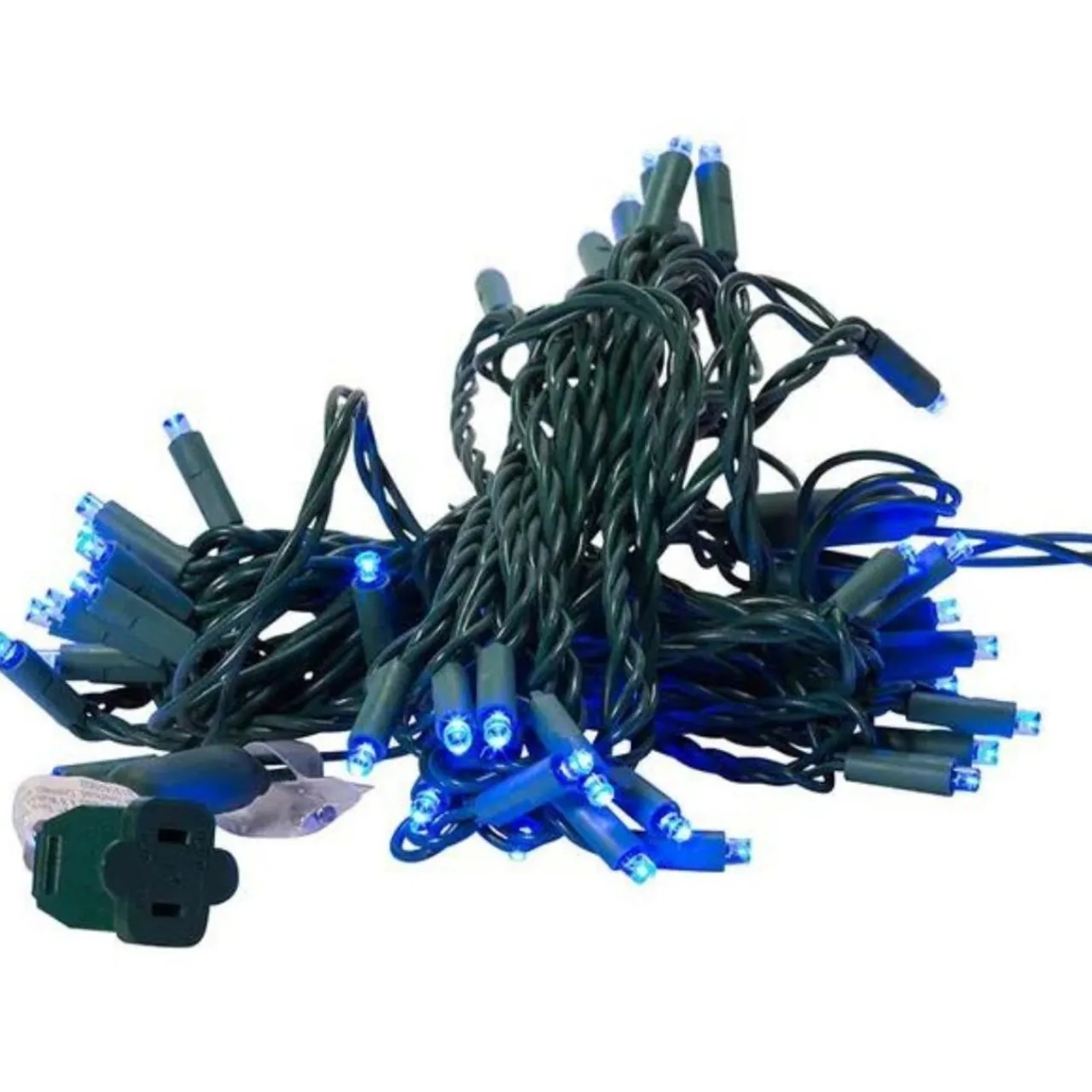 50-Light LED Blue Light Green Wire Set | The Christmas Loft<Kurt Adler Best