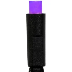 50-Light LED Purple Frost Black Wire Light Set | The Christmas Loft<Kurt Adler Hot