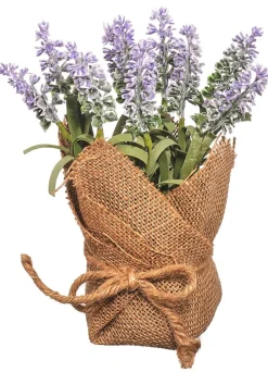 Light Purple Lavender in Burlap Sack 7.5"< Clearance