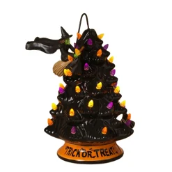 Light Up Halloween Tree with Witch< Clearance