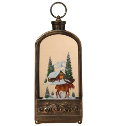 Light Up Shimmer Lantern w/Moose< Clearance