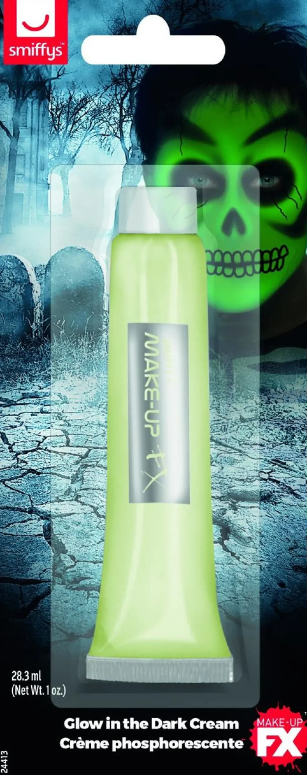 Light up the dark Halloween night with the Glow In The Dark Cream by Smiffys< Best