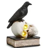 Lighted Nevermore Raven & Skull Figurine< Online