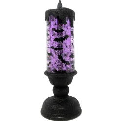 Lit Bat Candle With Purple Swirl Glitter< Best