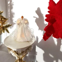 10 Lite White Silver Angel Tree Topper< Online