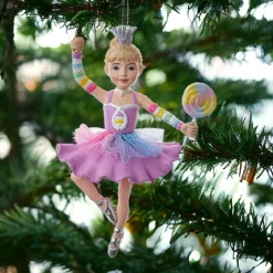 Lollipop Ballerina Ornament by , 5" E0888<Kurt Adler Discount
