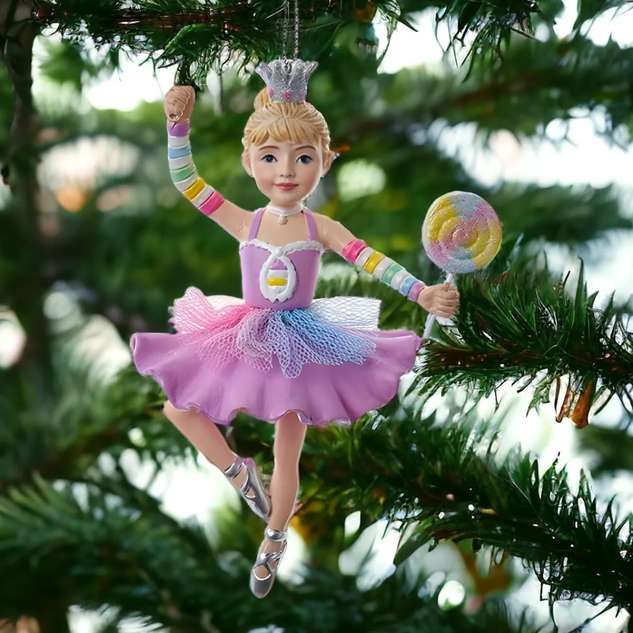 Lollipop Ballerina Ornament by , 5" E0888<Kurt Adler Discount