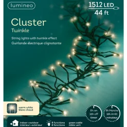 - 1512 LED Warm White Cluster Lights Green Wire | The Christmas Loft<Lumineo Fashion
