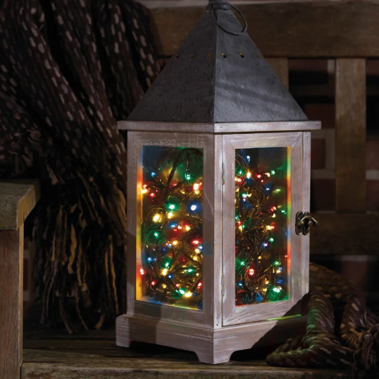 96 LED Battery Operated Multi Color Twinkle Lights Black Wire | The Chri<Lumineo Best