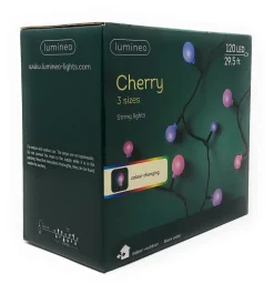 120 LED Color Changing Cherry Lights Black Wire | The Christmas Loft<Lumineo New