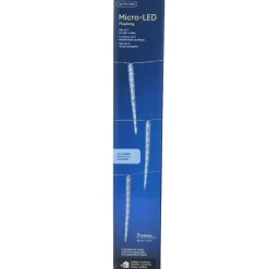 3 LED Cool White Flashing Icicle Lights Transparent Wire - The Christmas Loft<Lumineo Outlet