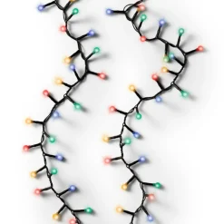 120 LED Multi Color Cherry Lights Black Wire - The Christmas Loft<Lumineo Sale