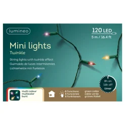 120 LED Multicolor Mini Lights Green Wire<Lumineo Best