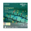 1000 LED Multi-Colored Christmas Compact Lights Set, Green Wire 74 Feet<Lumineo Outlet
