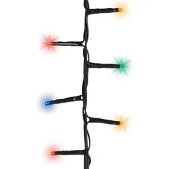 500 LED Multi-Colored Christmas Compact Lights Set, Green Wire 36 Feet -<Lumineo Sale